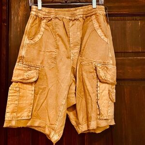 Free People Light Brown Women's Cargo Shorts